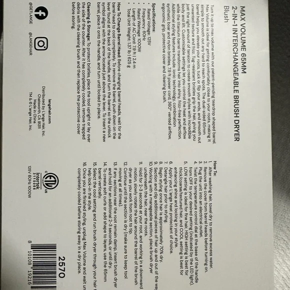 L’ange titanium brush dryer 65mm - Picture 6 of 6